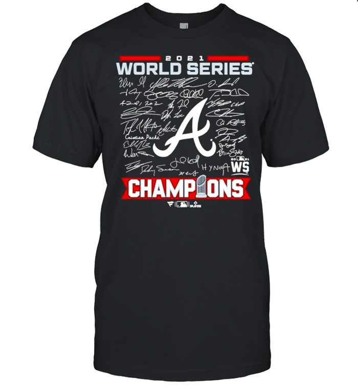 2021 World Series Champion Atlanta Braves signatures shirt