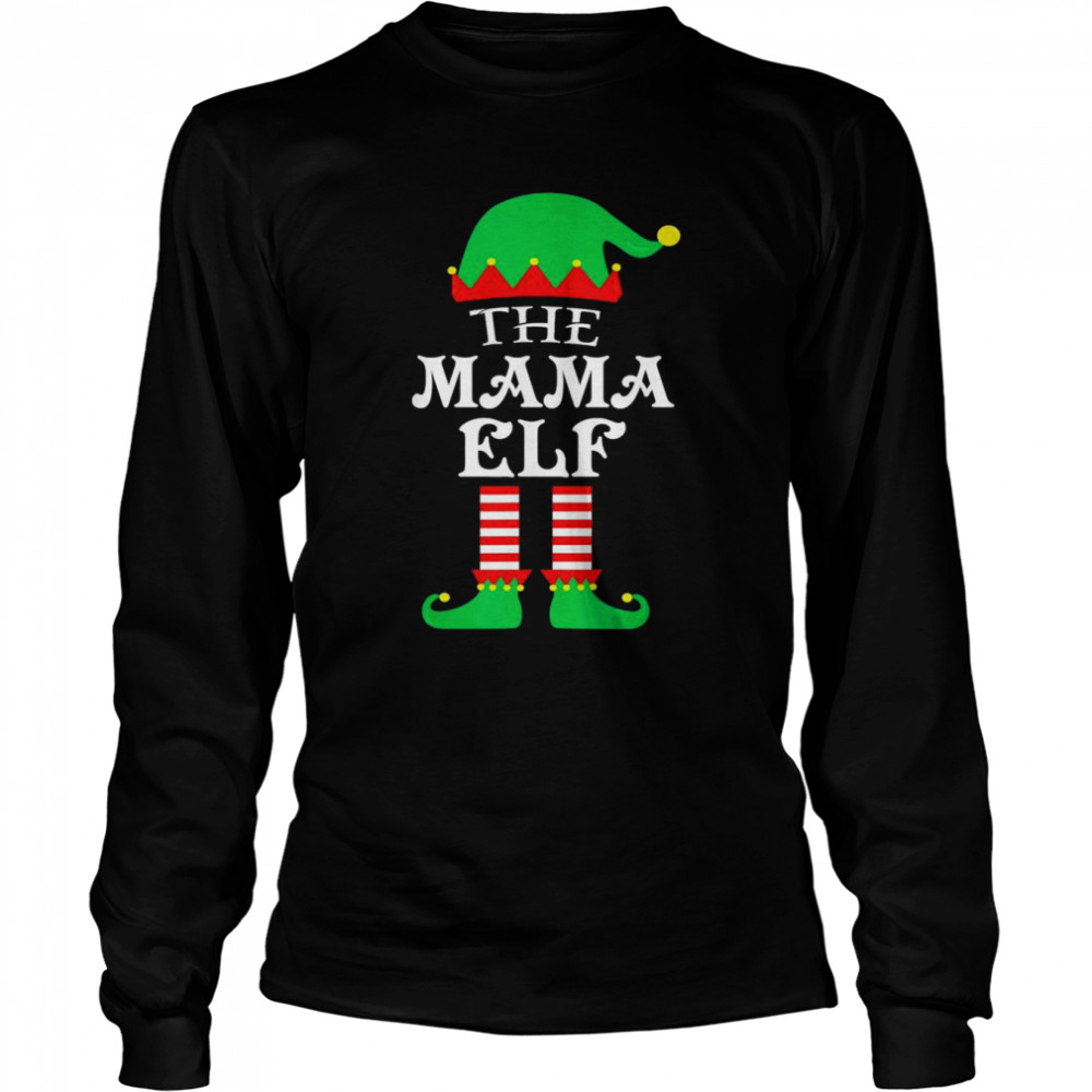 The Mama Elf Christmas Pajama Long Sleeved T-shirt