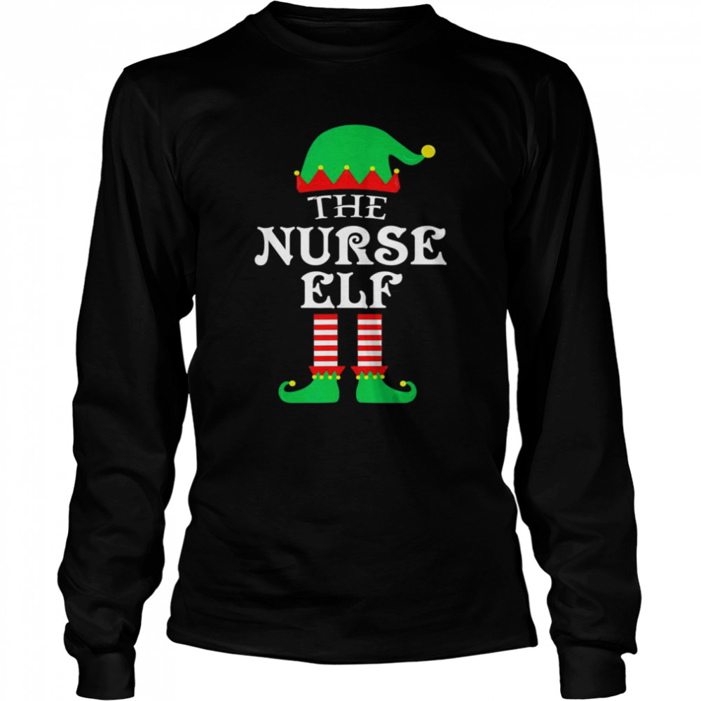 The Nurse ELF Christmas Pajama Long Sleeved T-shirt