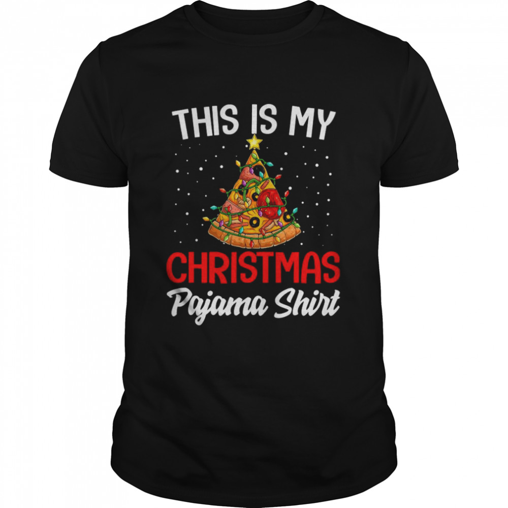 This Is My Christmas Pajama Pizza Christmas Tree Classic Men's T-shirt