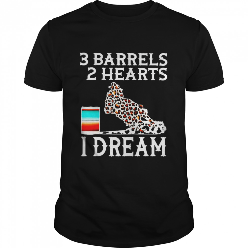 horse Leopard 3 barrels 2 hearts I dream shirt Classic Men's T-shirt