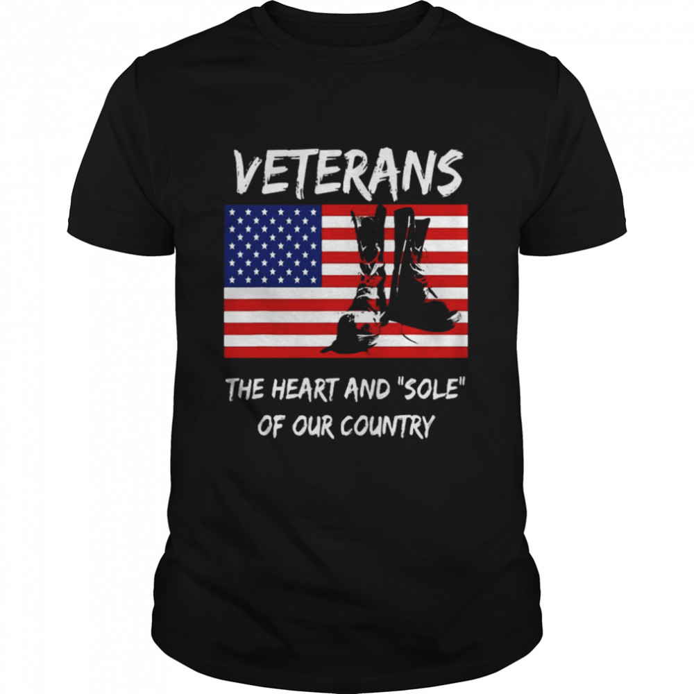 atriotic American Veterans Day Usa Flag Combat Boots Shirt