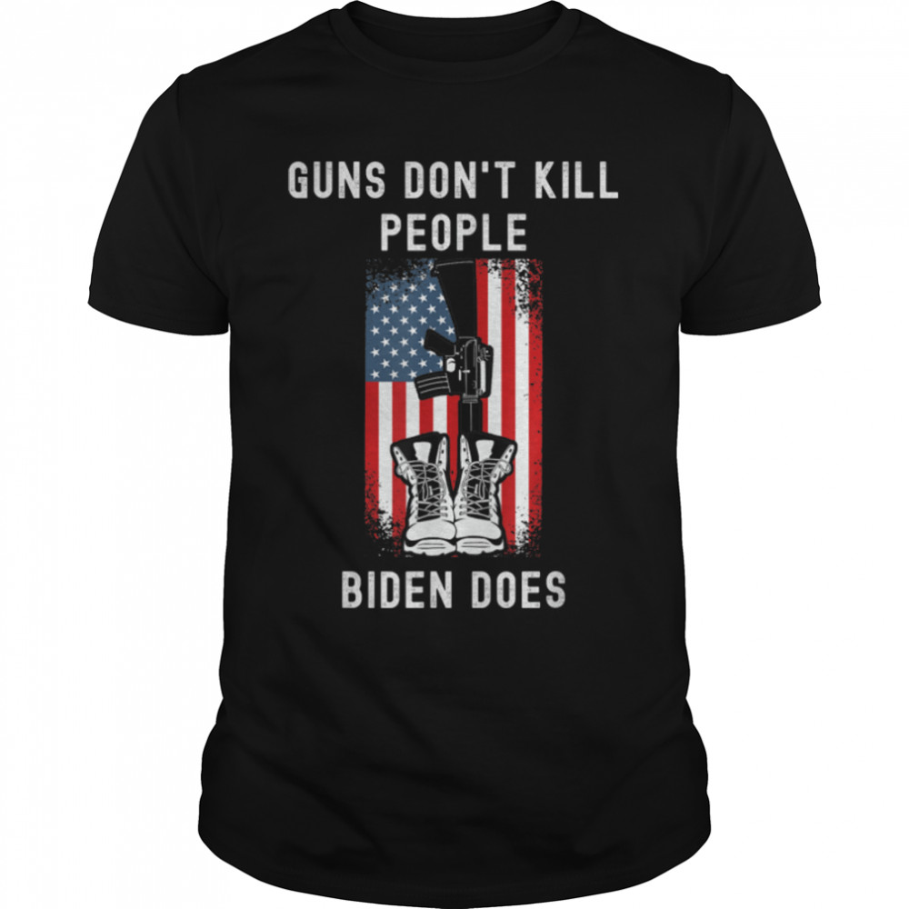 Anti Biden Patriotic Support the Troops T-Shirt B09JPJ2DXZ