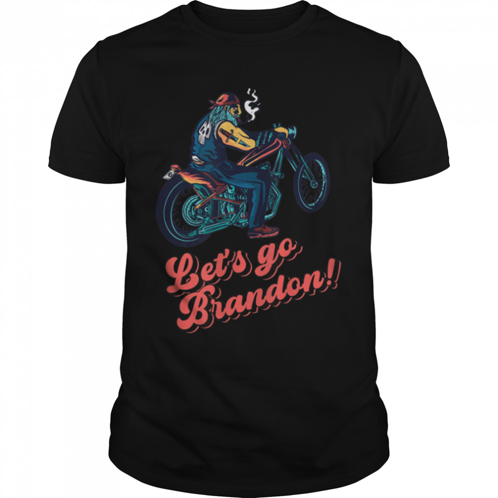 Let’s Go Brandon Biker Motorcycle Pro American Anti Biden T-Shirt B09K7ZW1TV