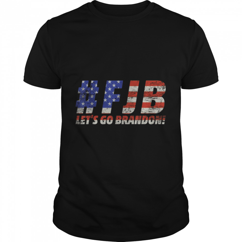 Let’s Go Brandon Funny Anti Biden US Flag Political Gift T-Shirt B09JW681C1