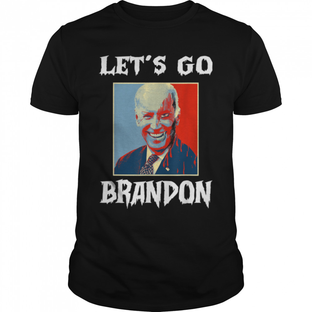 Let’s Go Brandon Funny Scary Biden Halloween Shirt T-Shirt B09JDHLGGV