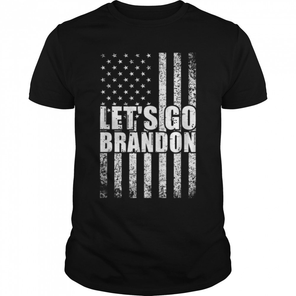 Let’s Go Brandon Joe Biden Chant Impeach Biden USA Flag T-Shirt B09JPF4TGS
