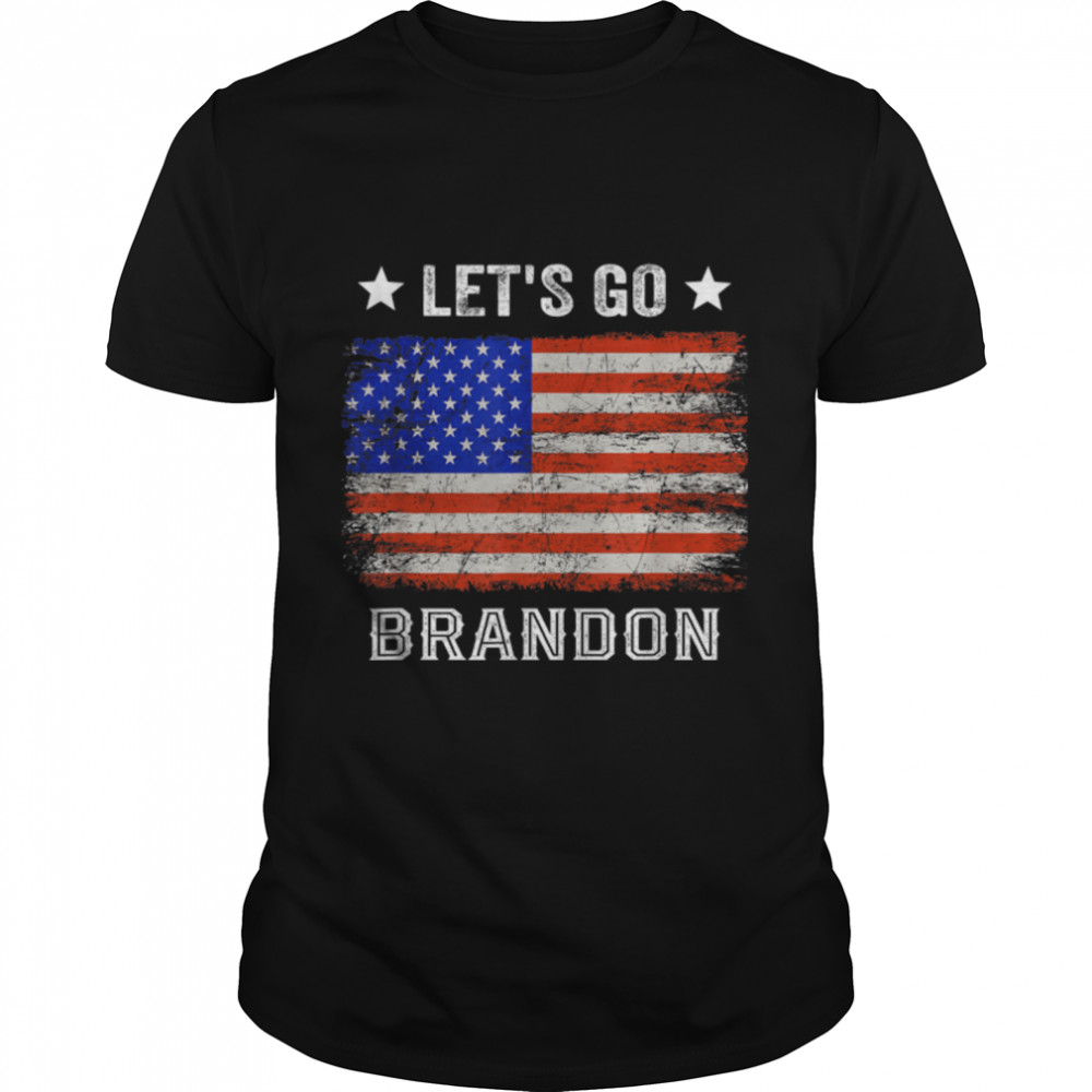 Let’s Go Brandon Joe Biden Conservative US Flag Vintage T-Shirt B09JSS6JNV