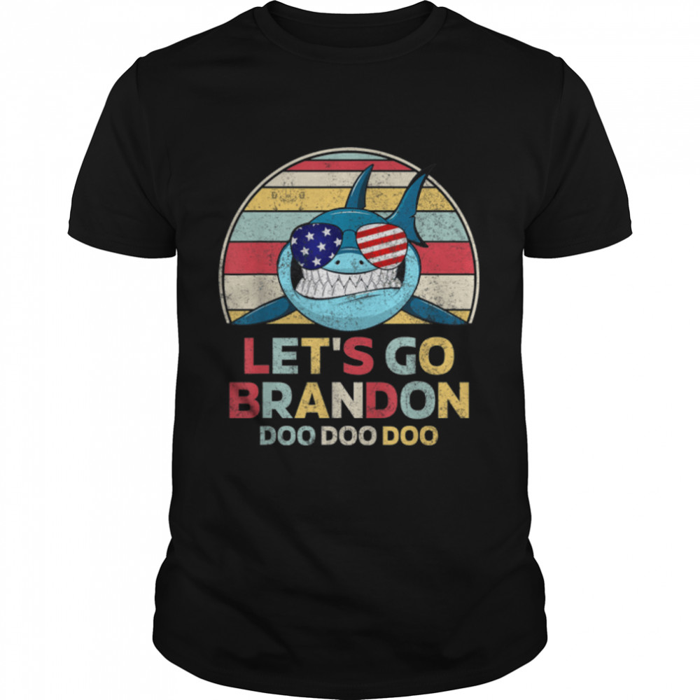 Let’s Go Brandon Shark Doo Doo Parody Anti-Joe Biden Chant T-Shirt B09KTM159K