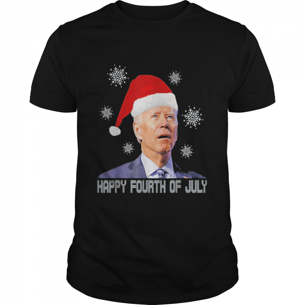 Anti Joe Biden Happy 4th of July Merry Christmas Gift Classic Men's T-shirt