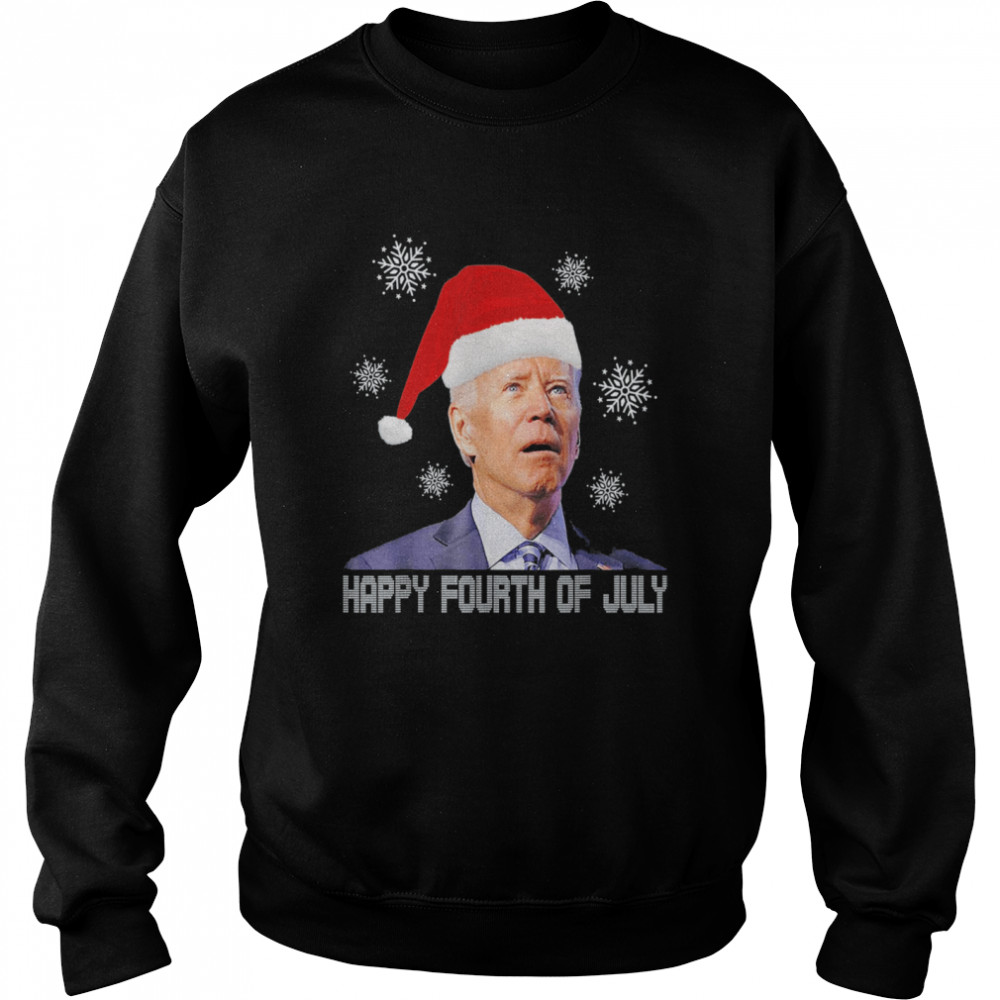 Anti Joe Biden Happy 4th of July Merry Christmas Gift Unisex Sweatshirt