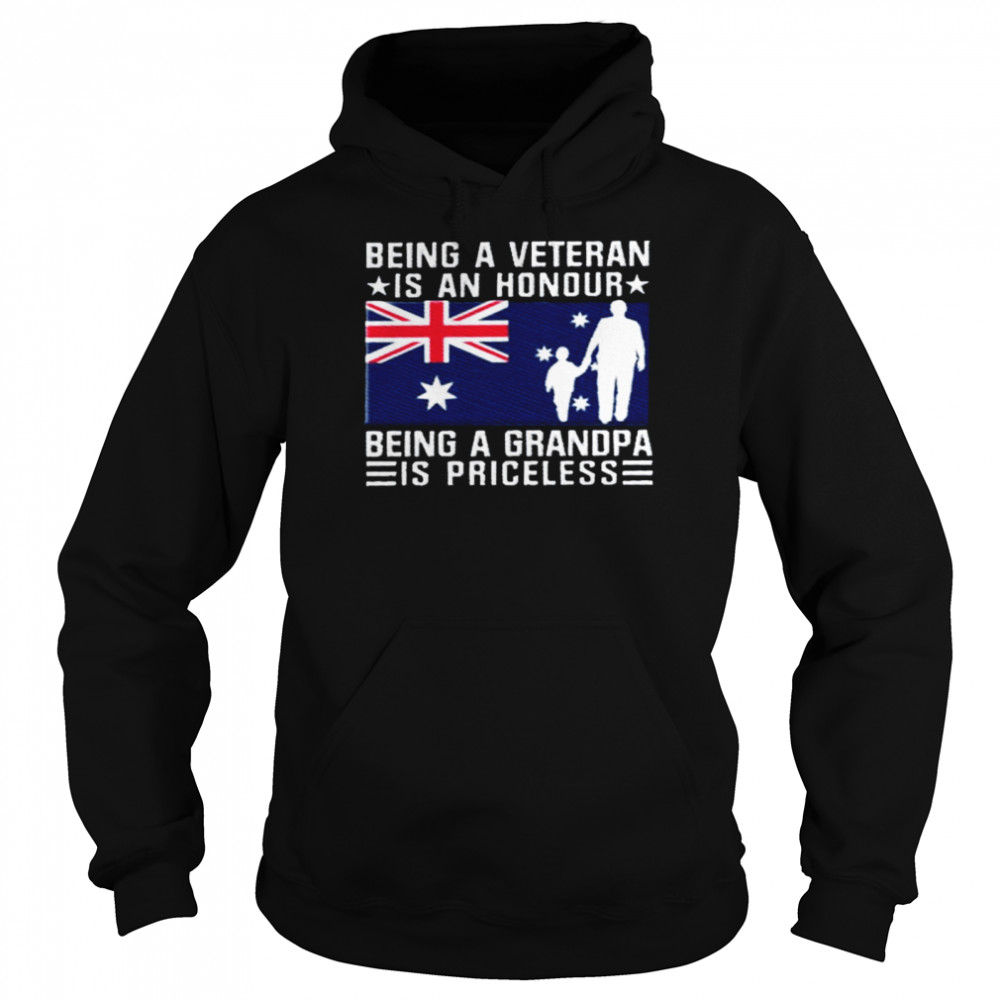 Being a veteran is an honour being a grandpa is priceless shirt Unisex Hoodie