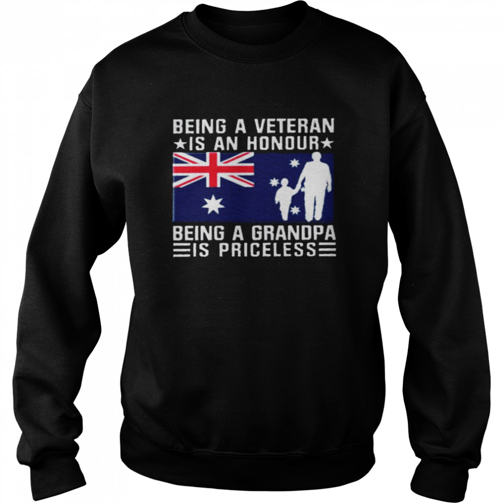 Being a veteran is an honour being a grandpa is priceless shirt Unisex Sweatshirt