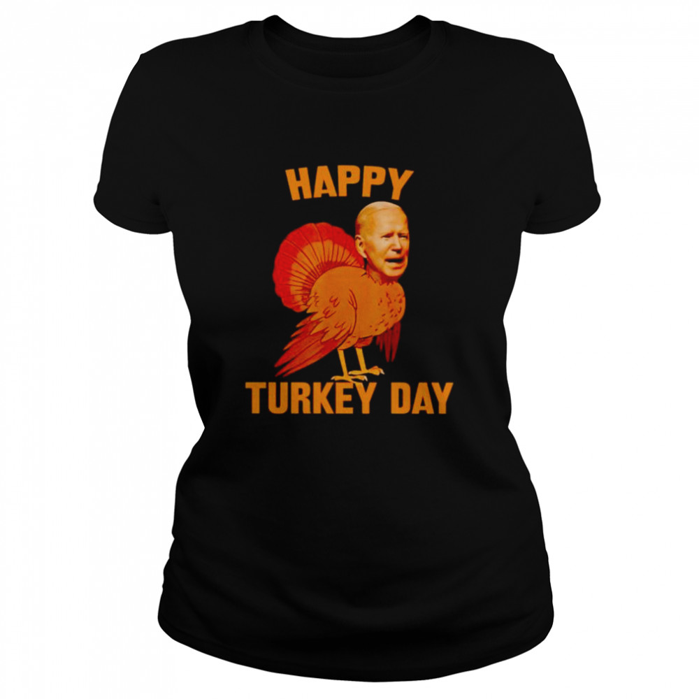 biden happy turkey day shirt Classic Women's T-shirt