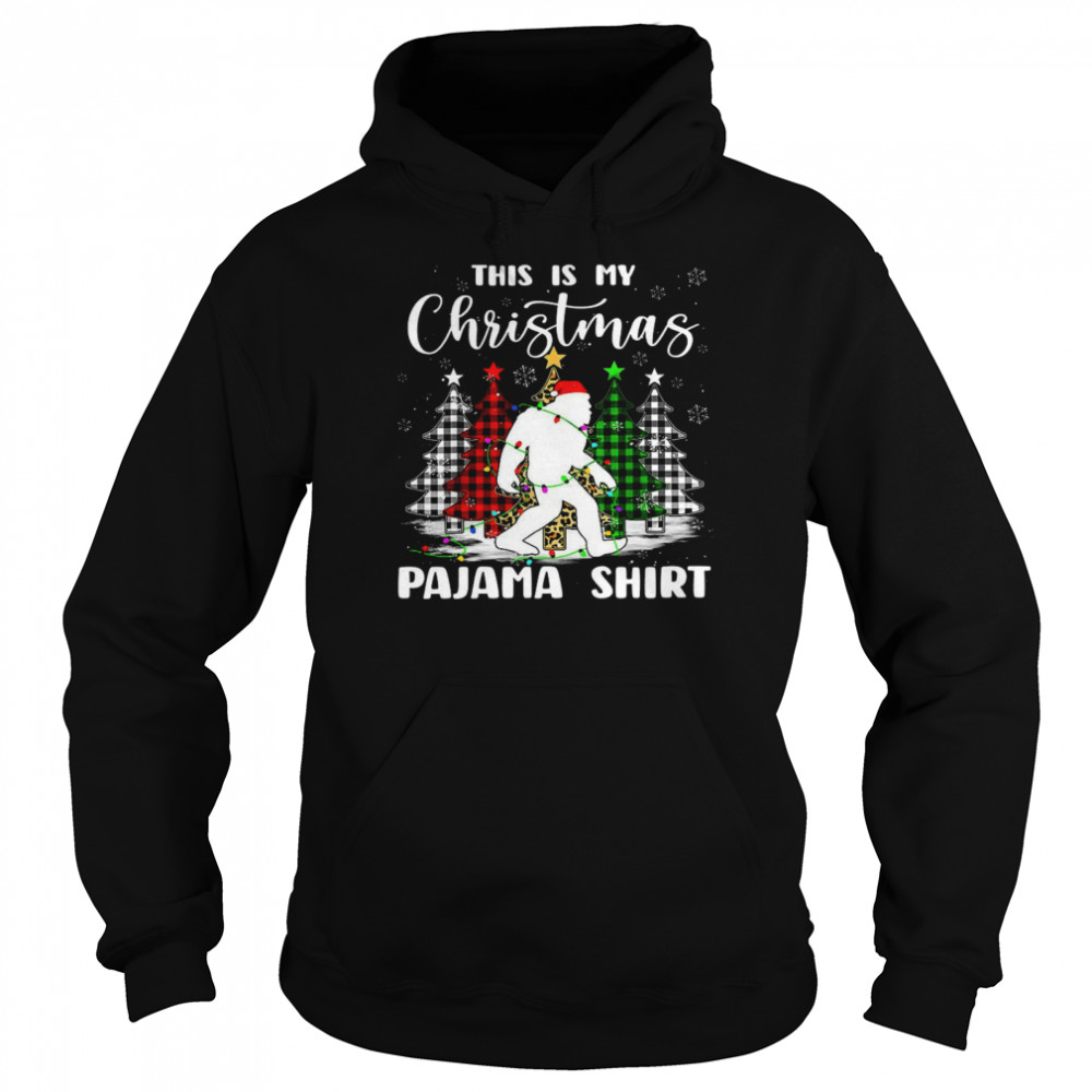 Bigfoot This Is My Christmas Pajama Unisex Hoodie