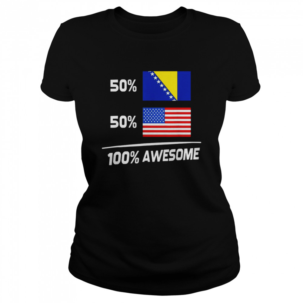 Bosnian American Flag Bosnia Herzegovina America Classic Women's T-shirt