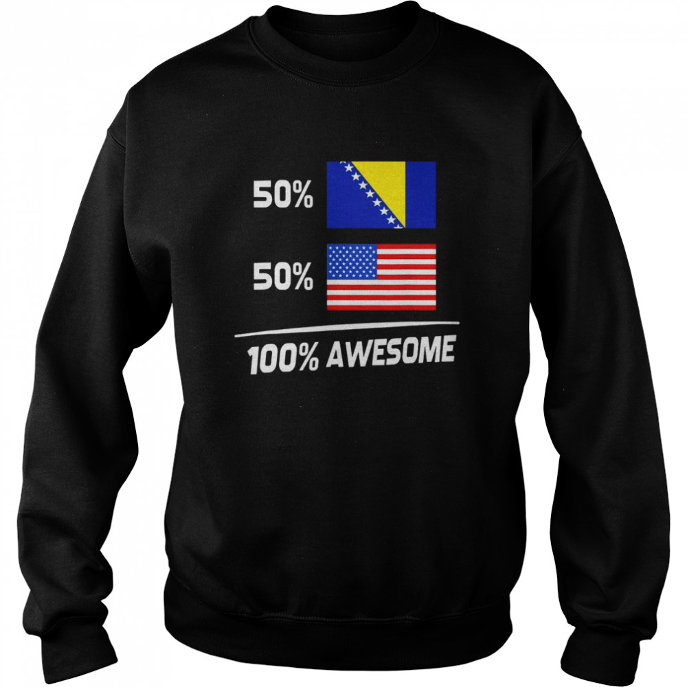 Bosnian American Flag Bosnia Herzegovina America Unisex Sweatshirt