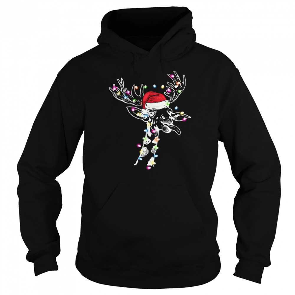 Giraffe Santa Merry Christmas Unisex Hoodie