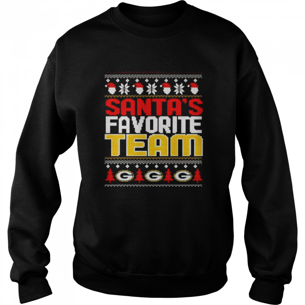 green Bay Packers Santa’s favorite team Christmas shirt Unisex Sweatshirt