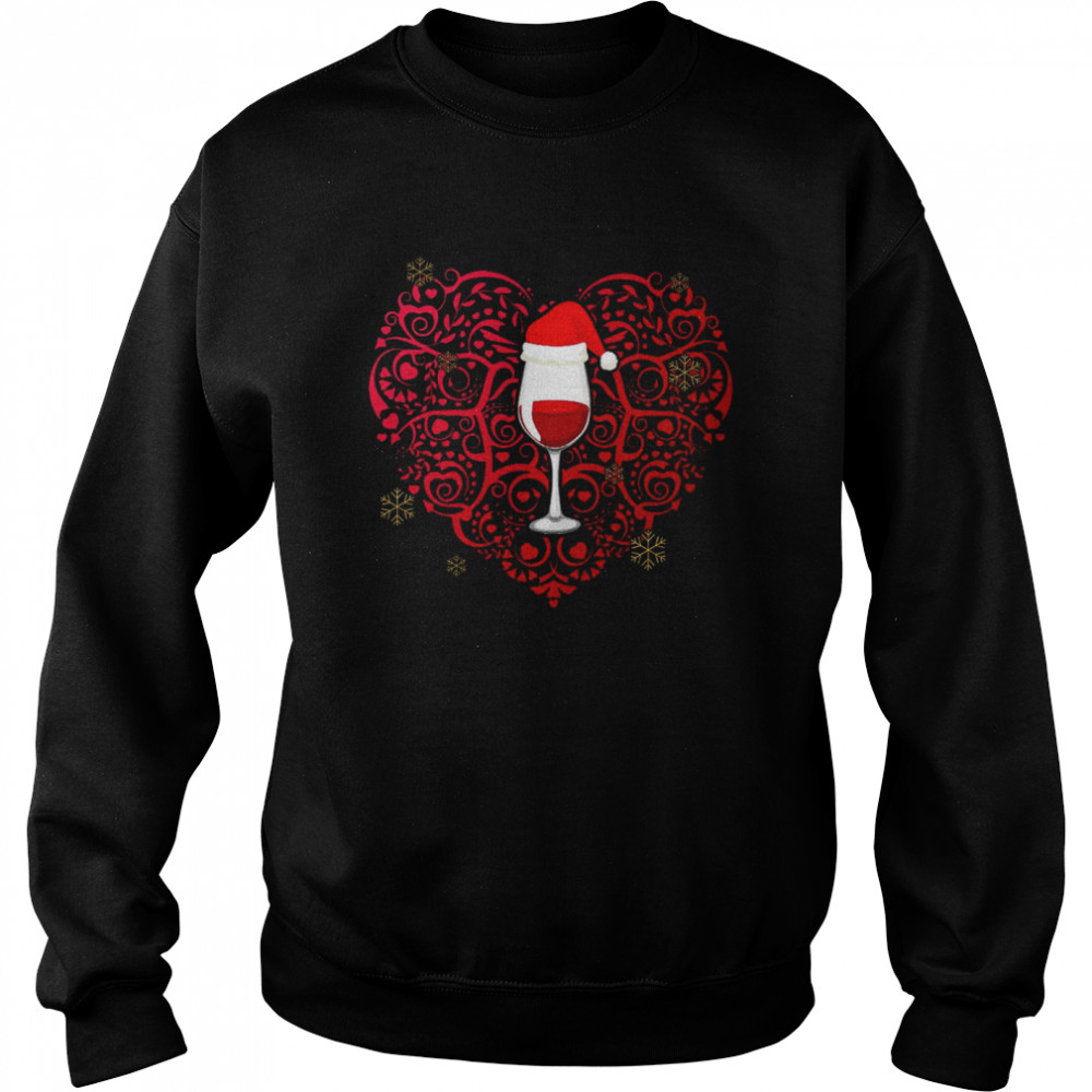 Heart Wine Christmas shirt Unisex Sweatshirt