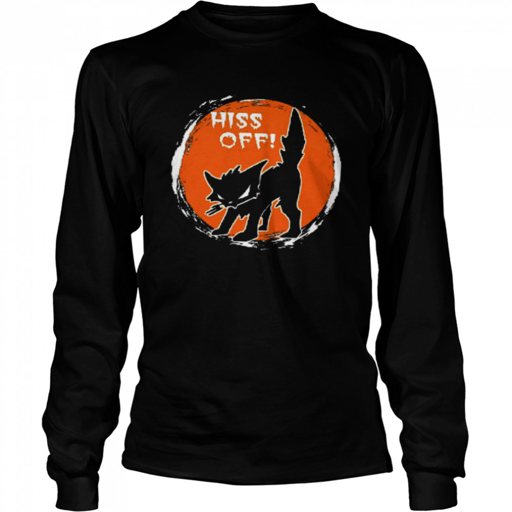 Hiss Off Cat Long Sleeved T-shirt