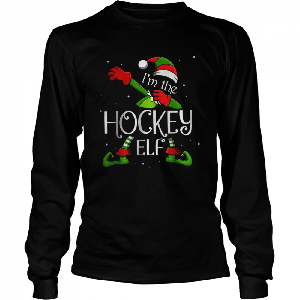 I’m The Golfing Elf Dabbing Santa Claus Xmas For Family Long Sleeved T-shirt