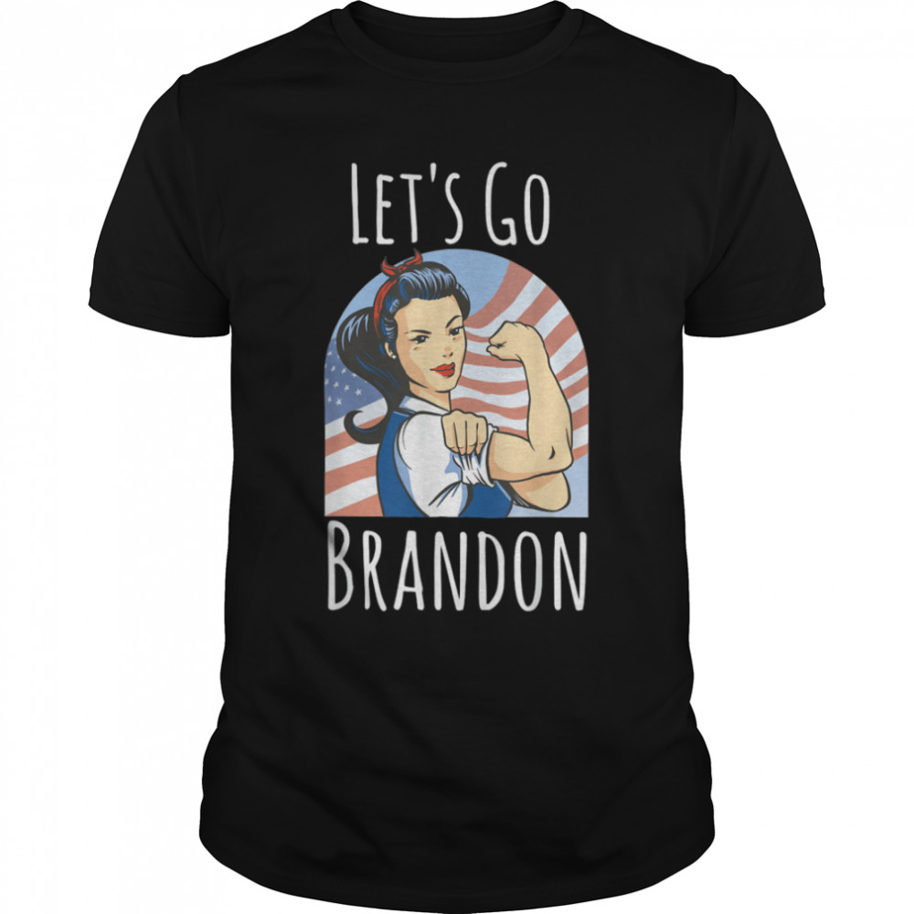 Let’s Go Brandon – Biden Conservative Anti Liberal US Flag T-Shirt B09JSMZ2TQ