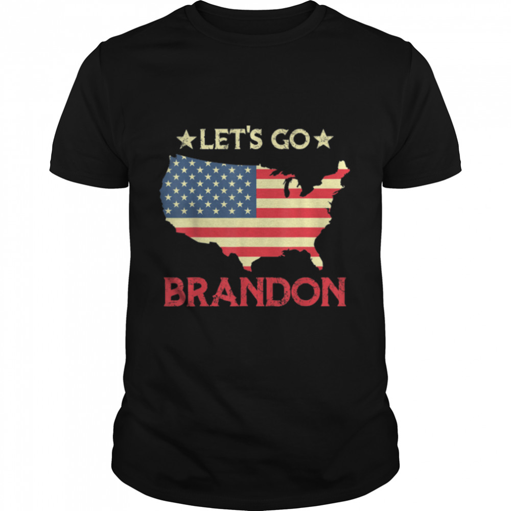 Let’s Go Brandon American Flag Impeach Biden Funny Meme 2021 T-Shirt B09J33PVZR