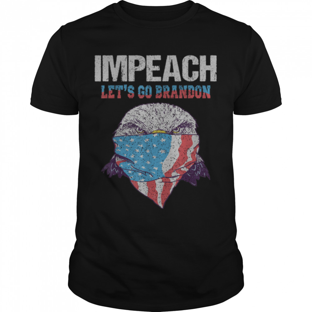 Let’s Go Brandon American Flag Impeach Biden Retro Vintage T-Shirt B09JZ5197J