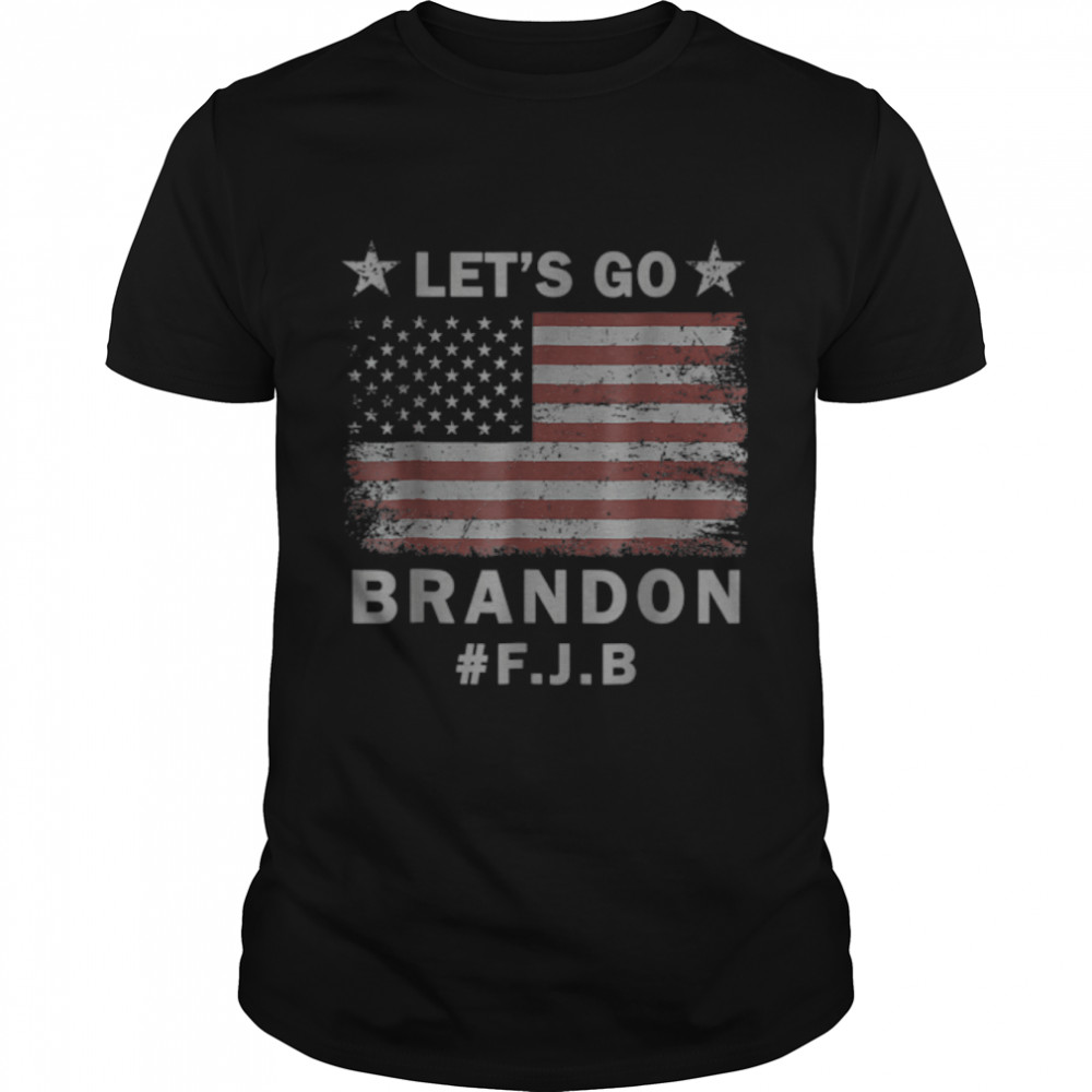 Let’s Go Brandon American Flag Impeach Biden T-Shirt B09K8THD97