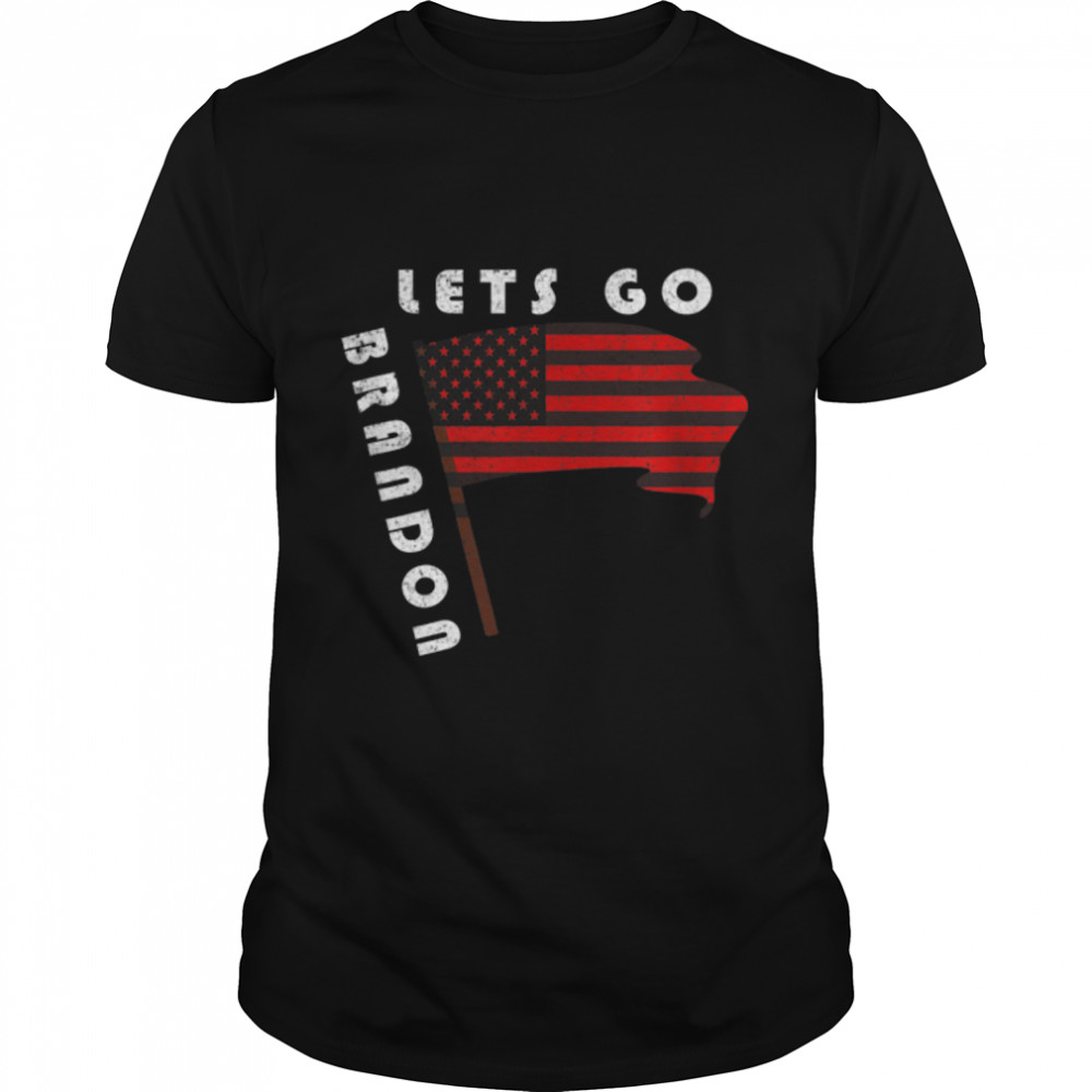 Let’s Go Brandon American USA Flag FGB Impeach Biden Chant T-Shirt B09JL5TRCY