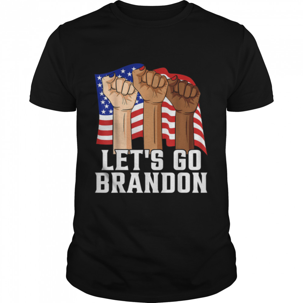 Let’s Go Brandon Anti Biden All American US Flag T-Shirt B09KS9GPN7