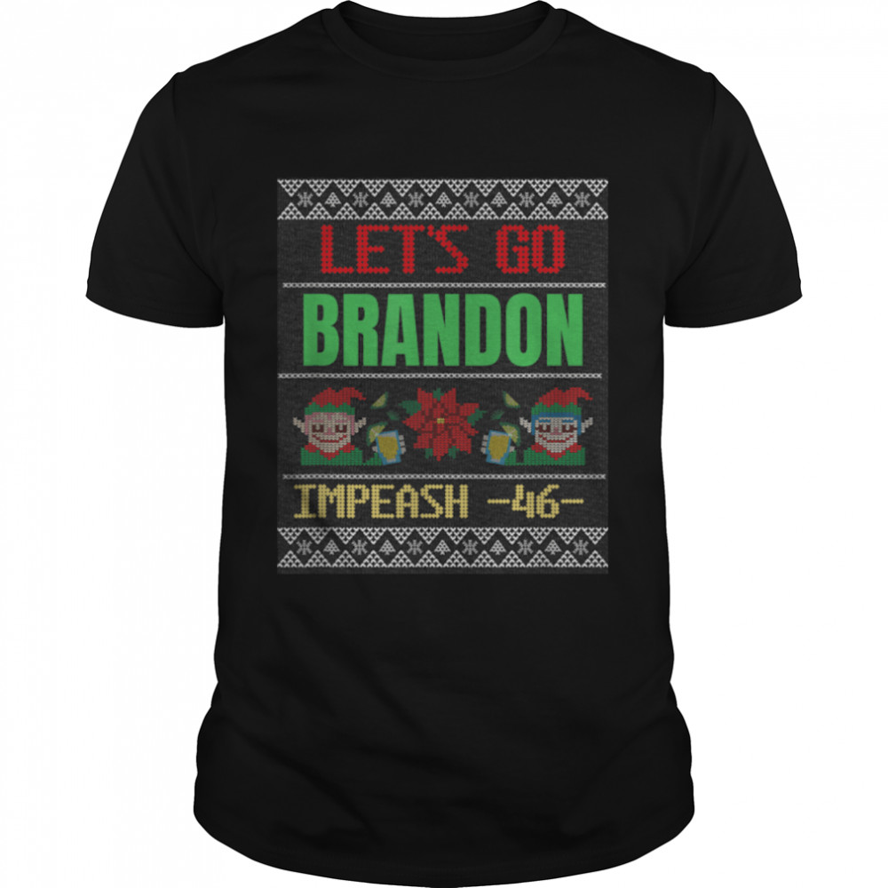 Let’s Go Brandon Anti-Biden Ugly Christmas Sweater T-Shirt B09KTC6FRJ
