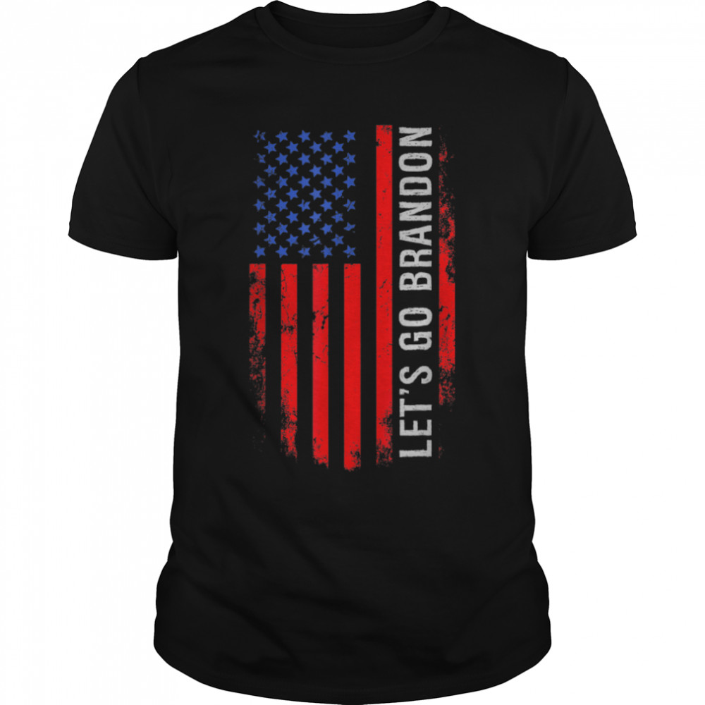 Let’s Go Brandon Joe Biden Chant Impeach Biden USA Flag T-Shirt B09JP4FPBK