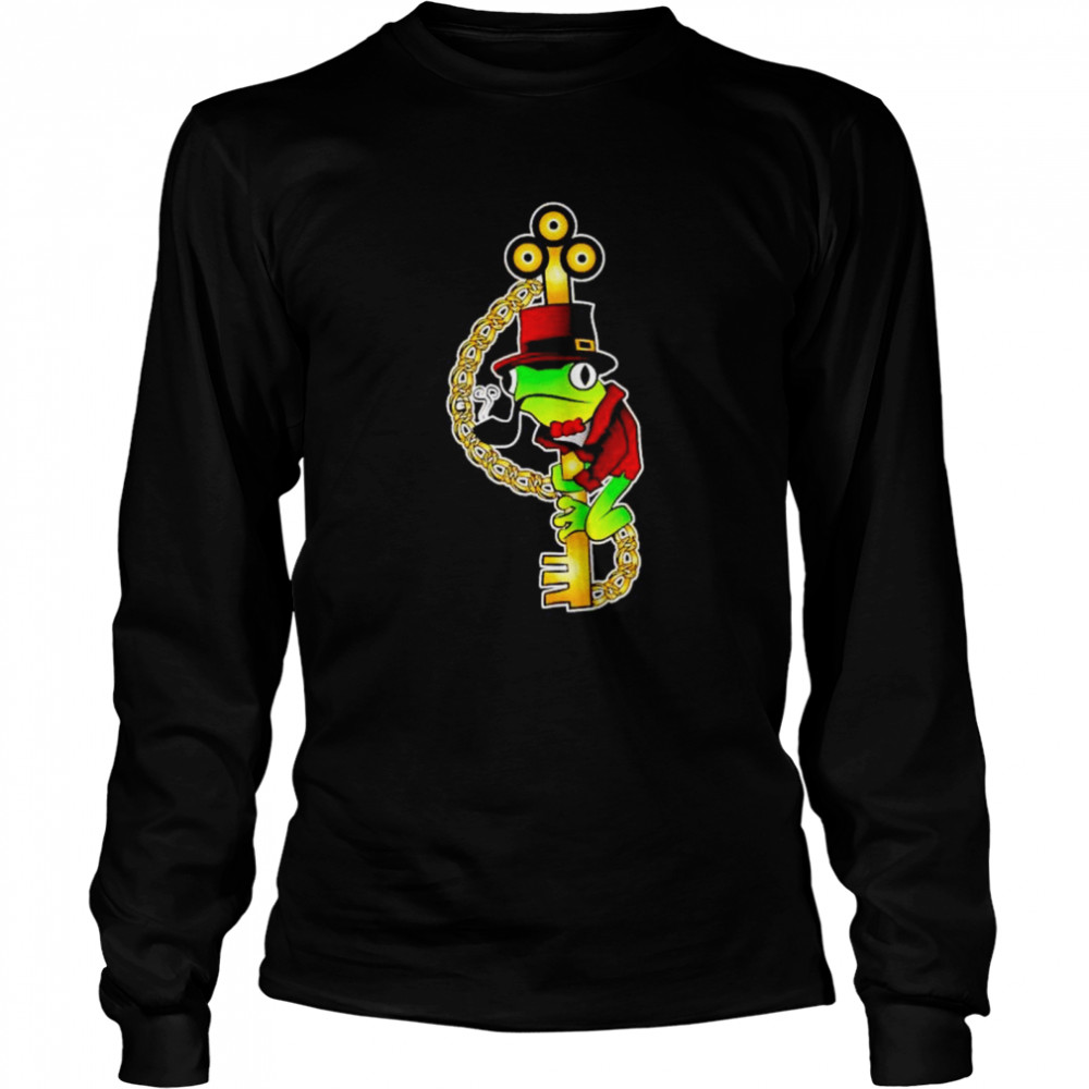 Official clockwork key with steampunk frog shirt Long Sleeved T-shirt