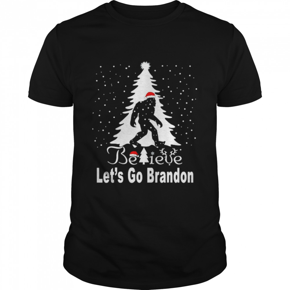 Original bigfoot believe let’s go Brandon Christmas sweater Classic Men's T-shirt