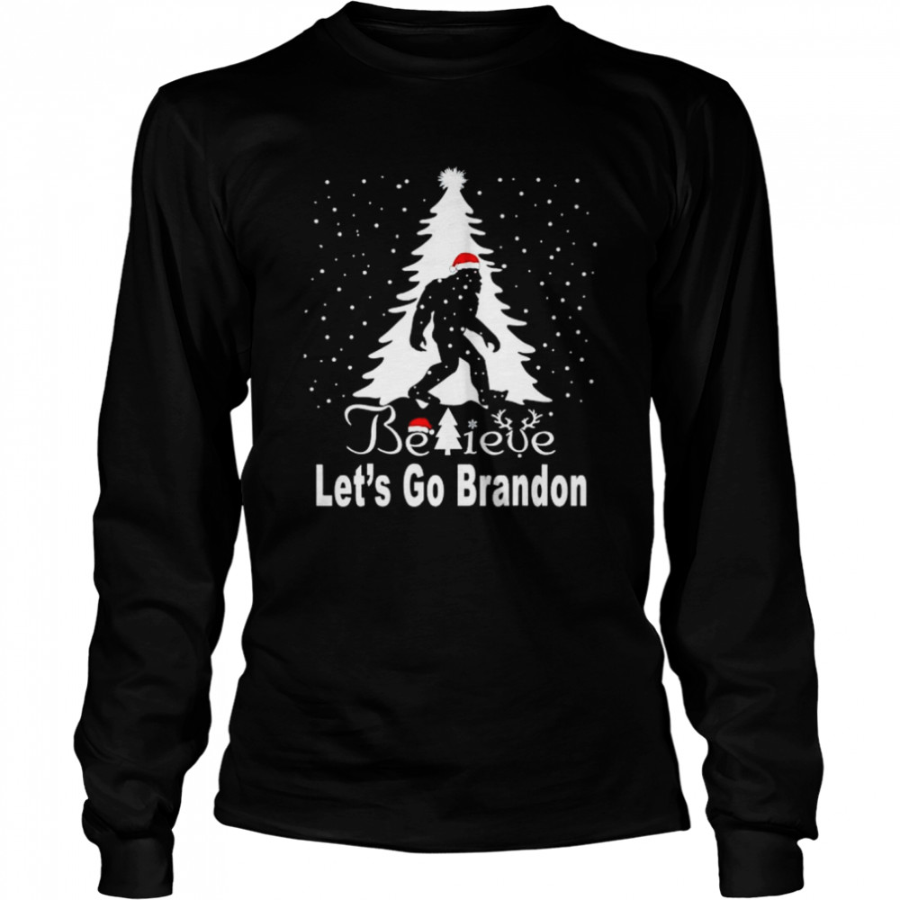 Original bigfoot believe let’s go Brandon Christmas sweater Long Sleeved T-shirt