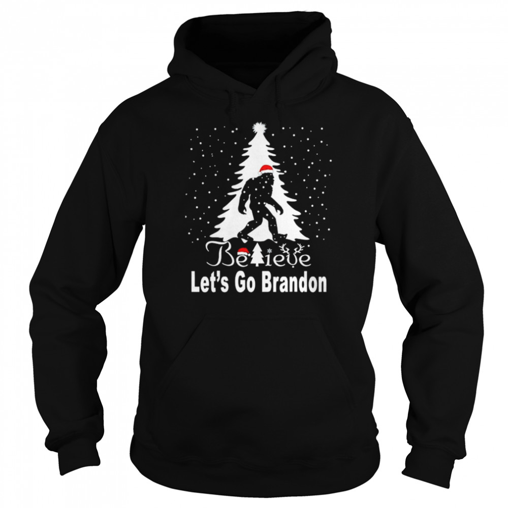 Original bigfoot believe let’s go Brandon Christmas sweater Unisex Hoodie