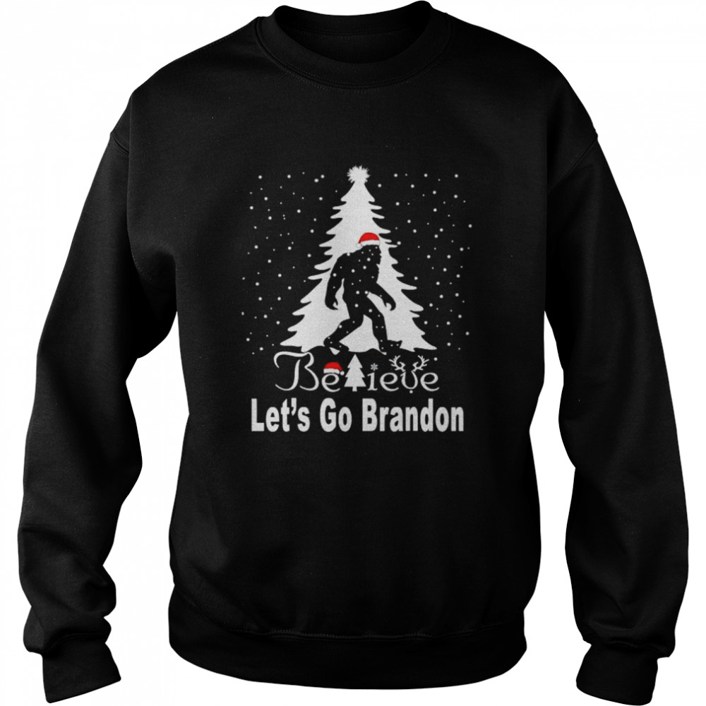 Original bigfoot believe let’s go Brandon Christmas sweater Unisex Sweatshirt