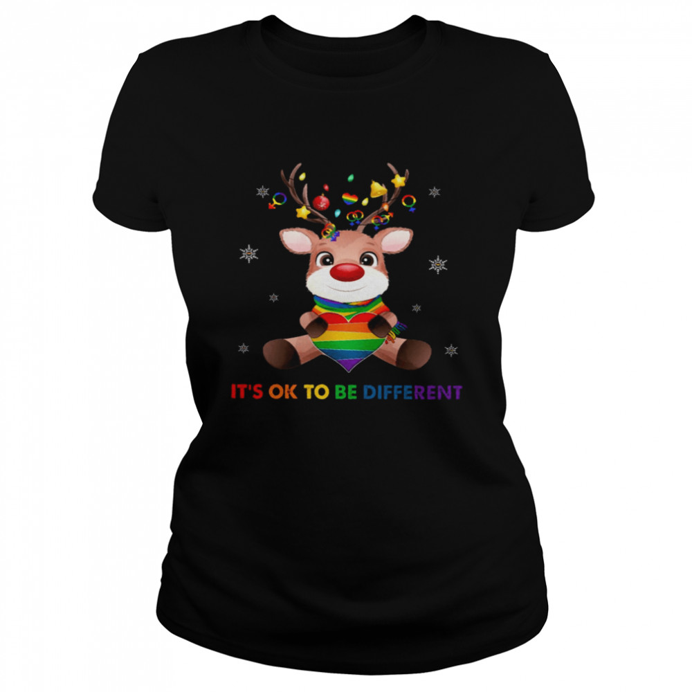 Reindeer It’s Ok To Be Different Classic Women's T-shirt