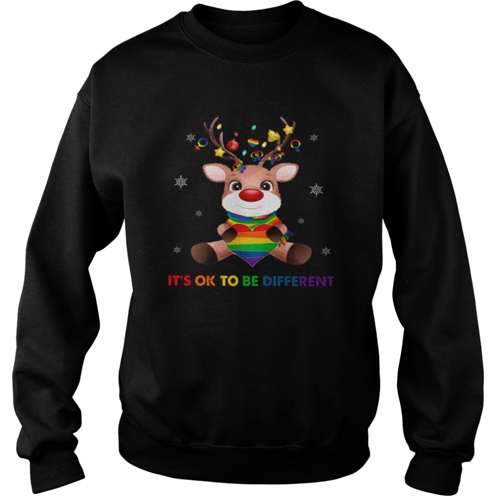 Reindeer It’s Ok To Be Different Unisex Sweatshirt