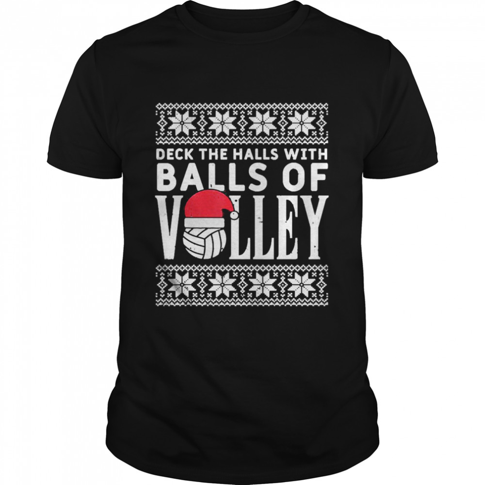 Balls Of Volley Xmas Volleyball Ugly Christmas Sweat T-shirt Classic Men's T-shirt