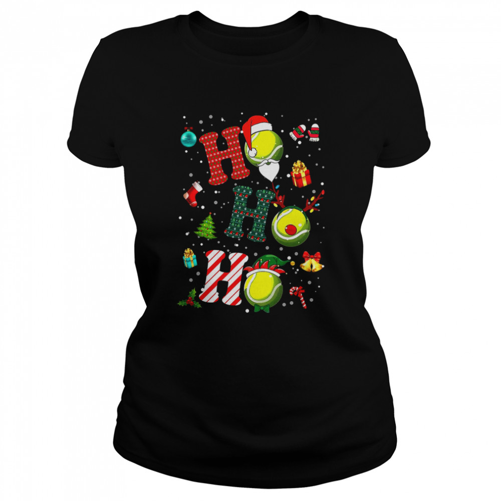 Baseball Ho Ho Ho Merry Christmas Classic Women's T-shirt