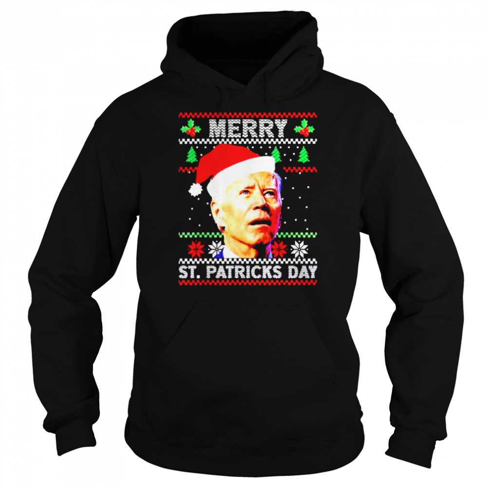 Best biden merry St Patrick’s day Christmas sweater Unisex Hoodie