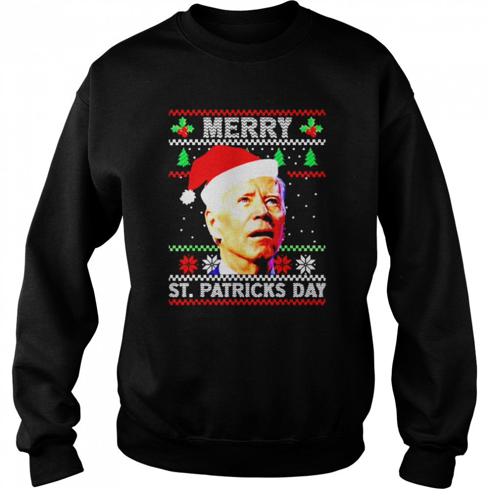 Best biden merry St Patrick’s day Christmas sweater Unisex Sweatshirt