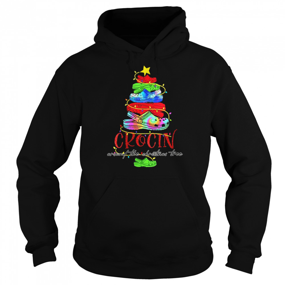 Crocin Around The Christmas Tree Xmas Christmas Pajama Unisex Hoodie