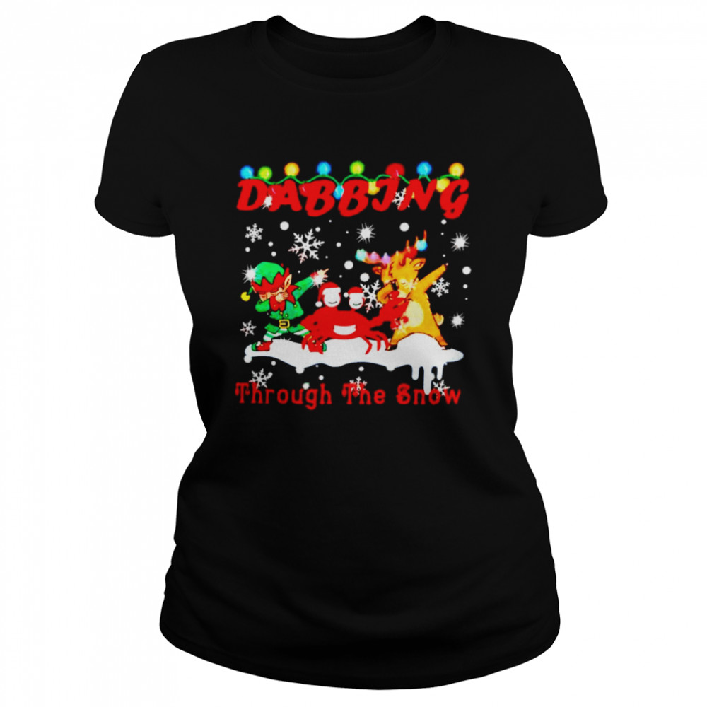 Dabbing through the snow Christmas shirt Classic Women's T-shirt