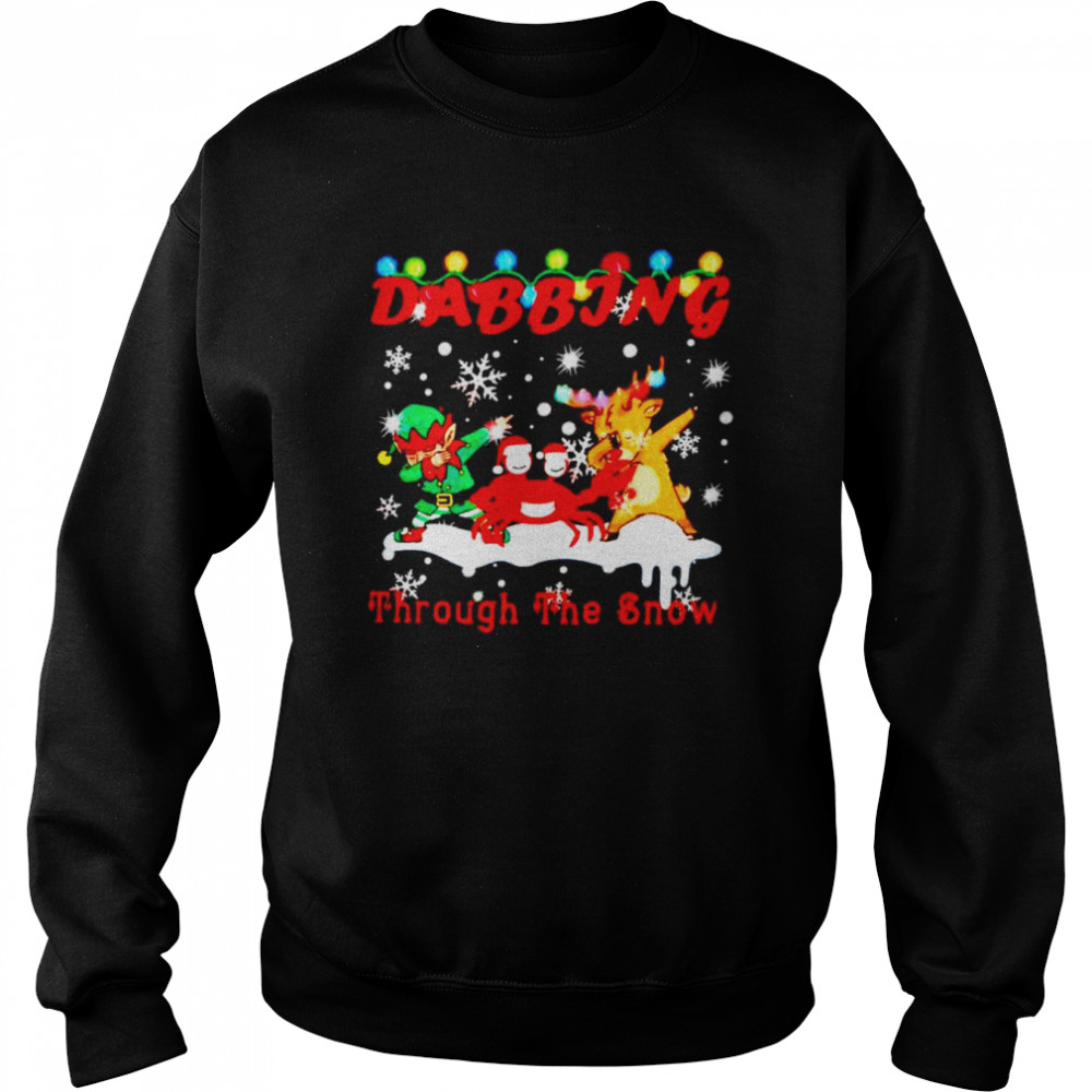 Dabbing through the snow Christmas shirt Unisex Sweatshirt