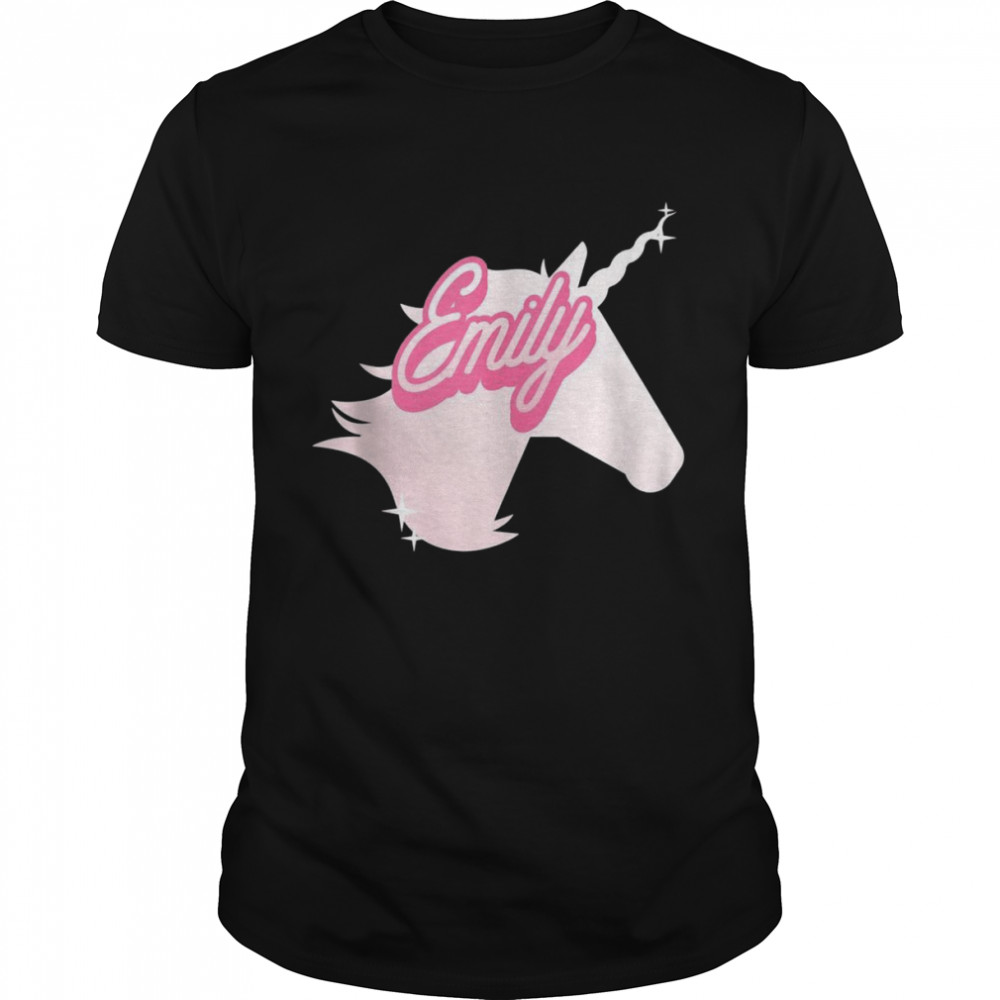 Emily Name Personalized Unicorn Theme Party Classic Men's T-shirt