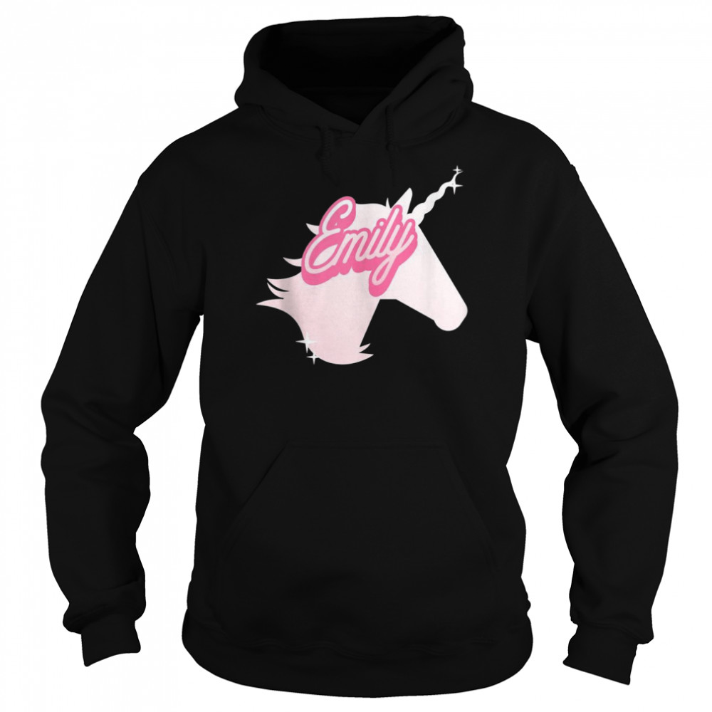 Emily Name Personalized Unicorn Theme Party Unisex Hoodie